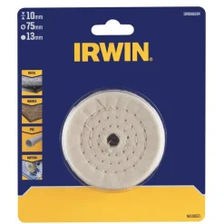 Irwin polijstschijf Ø75 mm van katoen.