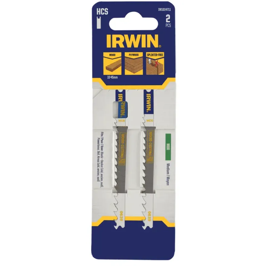 Irwin Pro decoupeerzaagblad medium U-aansluiting voor hout - 2 stuks