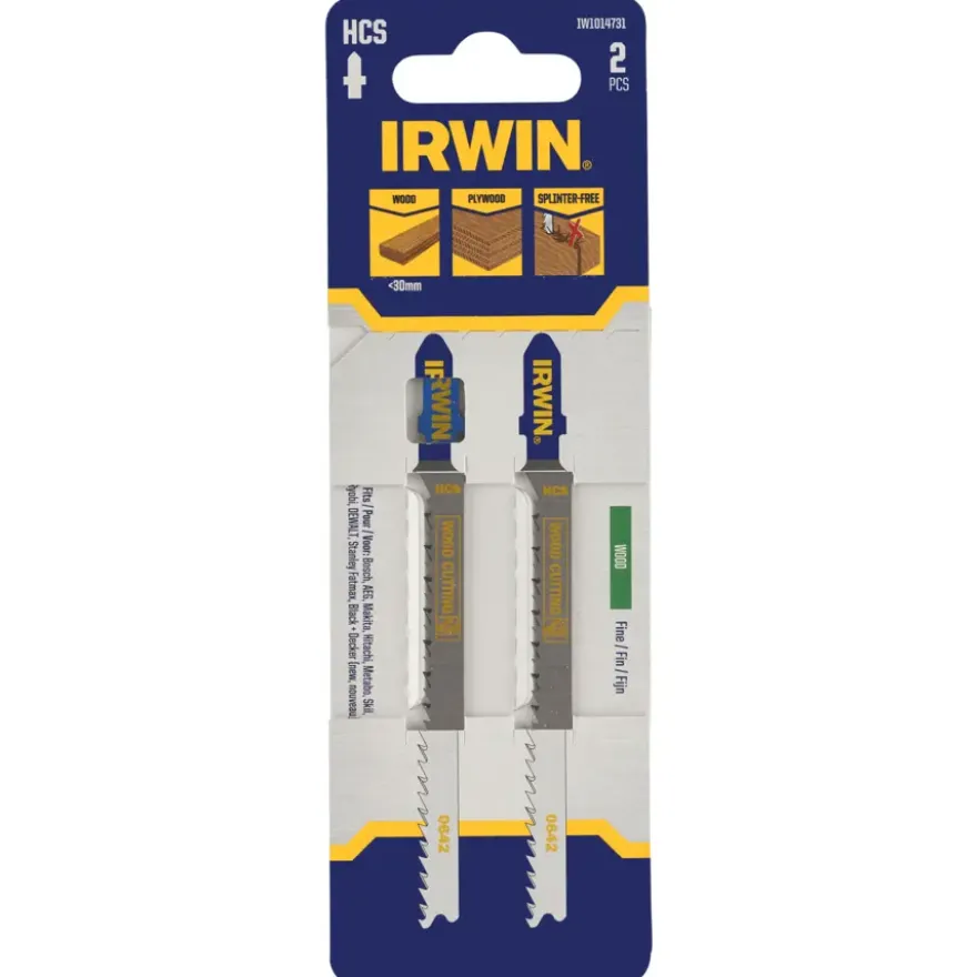 Irwin Pro decoupeerzaagblad fijn T-aansluiting voor hout - 2 stuks