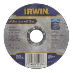 Irwin Pro doorslijpschijf Ø115 mm. Dikte 1 mm. Voor metaal.