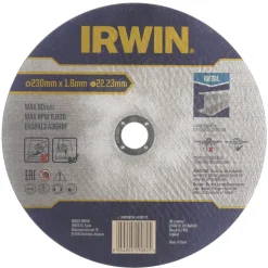 Irwin Pro doorslijpschijf Ø230 mm. Dikte 1.8 mm. Voor metaal.