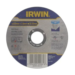 Irwin Pro doorslijpschijf Ø115 mm. Dikte 1.6 mm. Voor RVS.