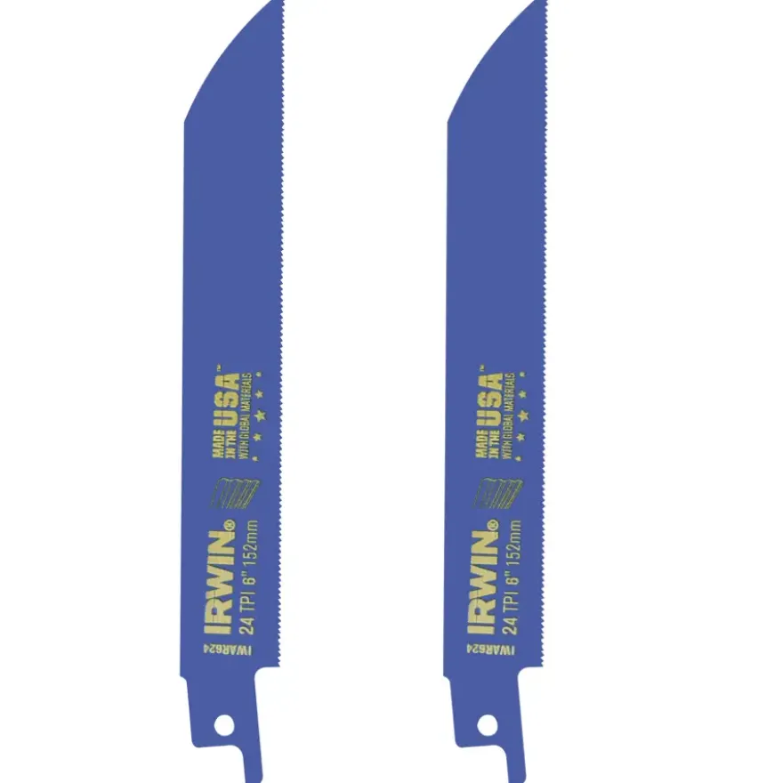 Irwin reciprozaagblad vertanding 24T voor metaal - 2 stuks - 150 mm