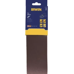 Irwin schuurband 75 x 533 mm K100 voor bandschuurmachines van bijv. Bosch en LUX, 3 stuks