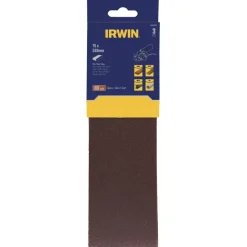 Irwin schuurband 75 x 533 mm K80 voor bandschuurmachines van bijv. Bosch en LUX, 3 stuks