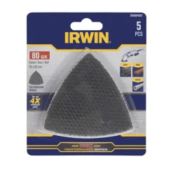 Irwin schuurgaas driekhoek 95 x 95 mm zelklevend K80, 5 stuks