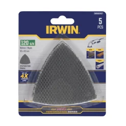 Irwin schuurgaas driekhoek 95 x 95 mm zelfhechtend K120, 5 stuks