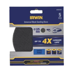 Irwin schuurgaas rond Ø125 mm zelfhechtend K240, 5 stuks