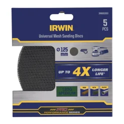 Irwin schuurgaas rond Ø125 mm zelfhechtend K120, 5 stuks