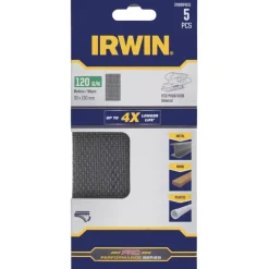 Irwin schuurgaas 190 x 93 mm K120 zelfhechtend 5 stuks.