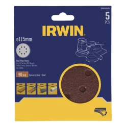 Irwin schuurschijf rond Ø115 mm zelfhechtend K40, 5 stuks