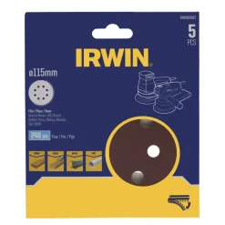 Irwin schuurschijf rond Ø115 mm zelfhechtend K240, 5 stuks