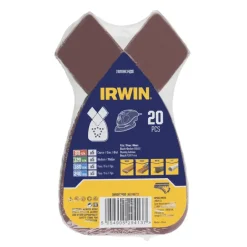 Irwin schuurvel voor Bosch Primo en B+D Mouse zelfklevend K80/K120/K180/K240, 20 stuks