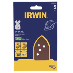 Irwin schuurvel voor Bosch Primo en B+D Mouse zelfklevend K120, 5 stuks
