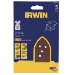 Irwin schuurvel voor Bosch Primo en B+D Mouse zelfklevend K60, 5 stuks