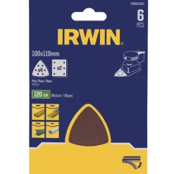 Irwin schuurvel voor Makita Tristar, zelfklevend K120, 6 stuks