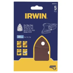 Irwin schuurvel voor multischuurmachines Bosch PSM, Skil, Lux, Metabo, zelfklevend K180, 5 stuks