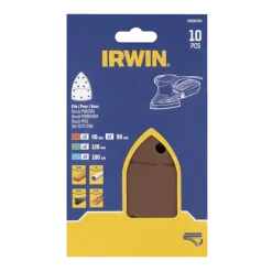Irwin schuurvel voor multischuurmachines Bosch PSM, Skil, Lux, Metabo, zelfklevend K40/K80/K120/K180, 10 stuks