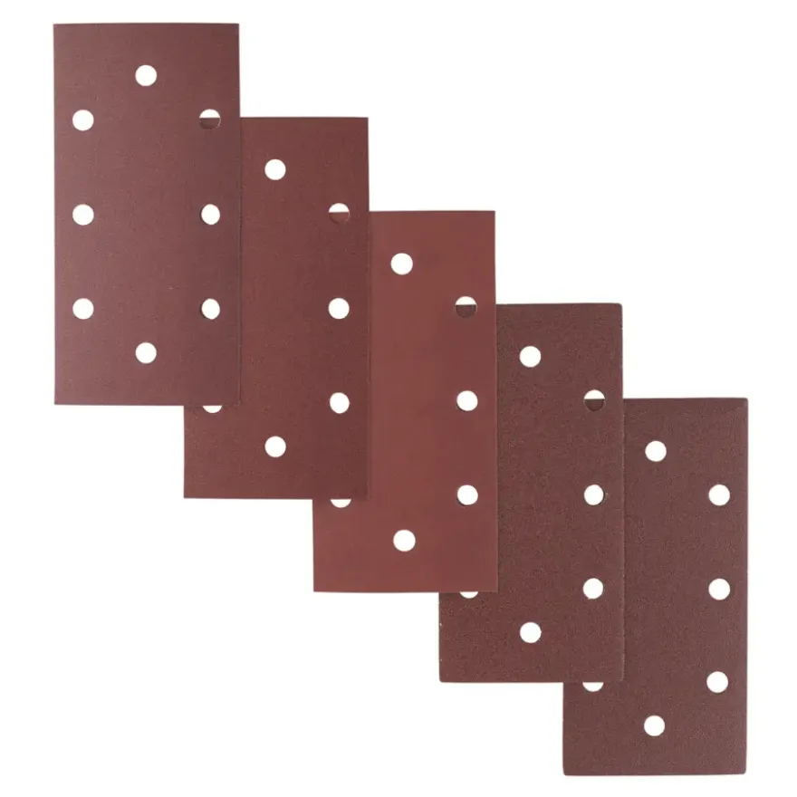 Irwin schuurvel 190 x 93 mm K80/K120/K240 zelfhechtend, met perforatie voor B+D, 5 stuks.