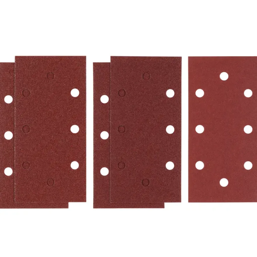 Irwin schuurvel 190 x 93 mm K80/K120/K240 zelfhechtend, met perforatie voor B+D, 5 stuks.