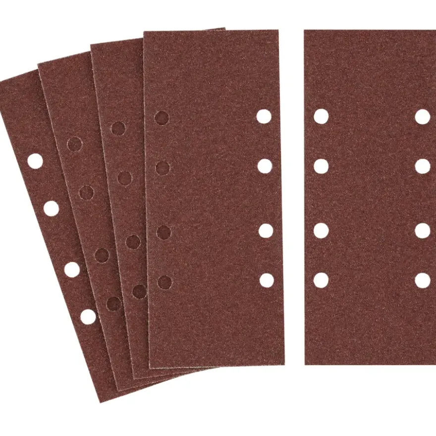 Irwin schuurvel 230 x 93 mm K60 voor klembevestiging, met perforatie voor Bosch, Skil, Gamma, Makita, Metabo, 5 stuks.