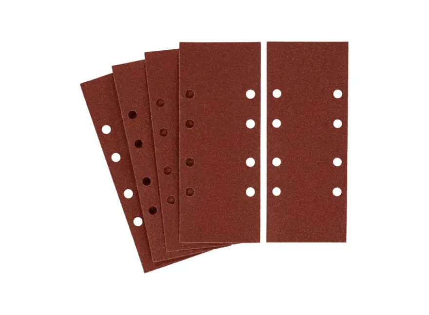 Irwin schuurvel 230 x 93 mm K100 voor klembevestiging, met perforatie voor Bosch, Skil, Gamma, Makita, Metabo, 5 stuks.