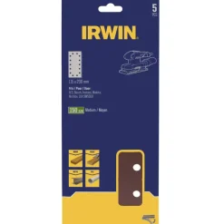Irwin schuurvel 230 x 115 mm K150 zelfhechtend, met perforatie, 5 stuks.