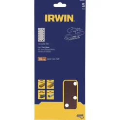 Irwin schuurvel 230 x 115 mm K60 zelfhechtend, met perforatie, 5 stuks.