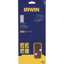 Irwin schuurvel 230 x 115 mm K100 zelfhechtend, met perforatie, 5 stuks.