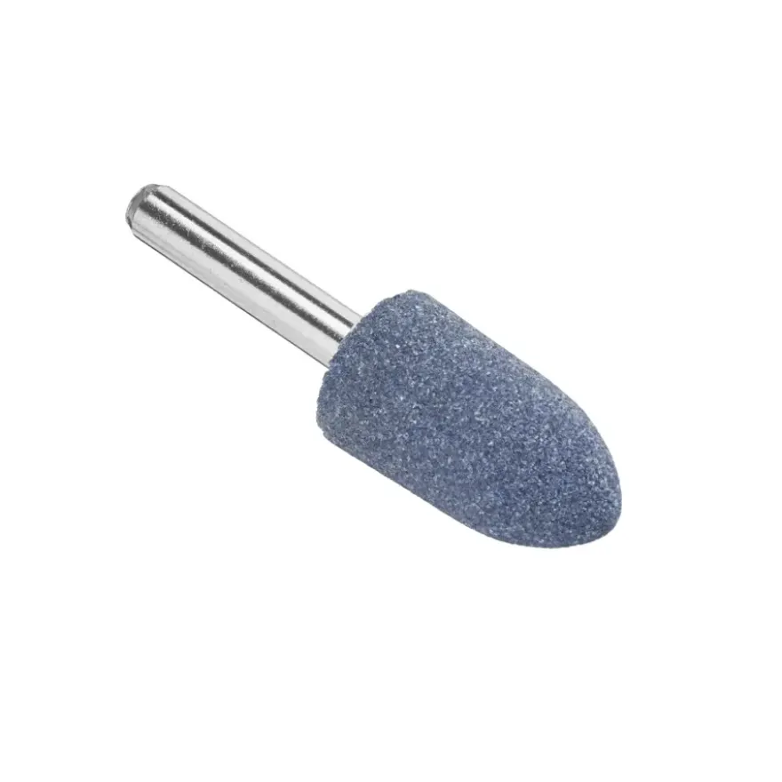 Irwin slijpsteen eivormig Ø15 mm met as Ø6 mm.