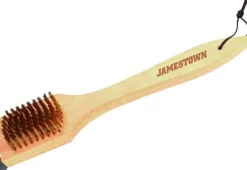Jamestown BBQ schoonmaakborstel hout bruin 43 x 23 x 28 cm