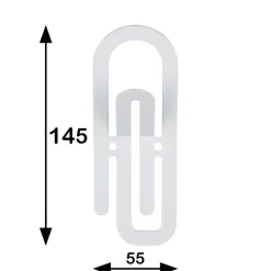 Jashaak enkel Paperclip wit zamak