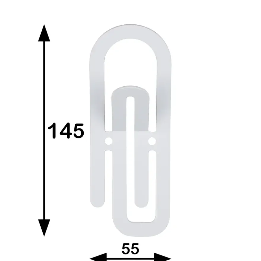 Jashaak enkel Paperclip wit zamak