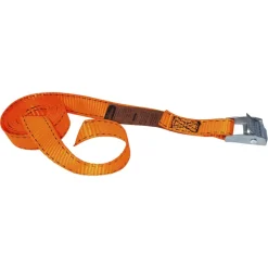 Jumbo spanband oranje 25mm met klemgesp 250 cm