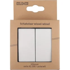 JUNG AS500 Wissel-/wisselschakelaar wit