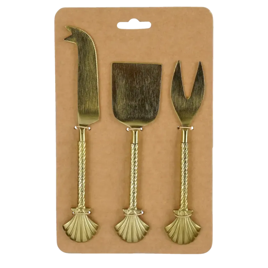 Kaasmesje goud 3 stuks - l21,5xb5cm