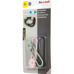 Kabelbinder bloem 3 kleuren 25x77mm - 3 stuks