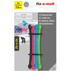 Kabelbinder fix-o-tie 4 kleuren 76mm - 4 stuks