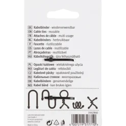 Kabelbinder fix-o-tie 4 kleuren 76mm - 4 stuks