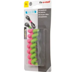 Kabelbinder spiraal 2 kleuren 100mm - 2 stuks