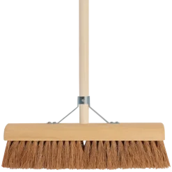 Kamerveger bezem kokos 40 cm met steel 150 cm