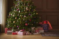 Kandelaar advent wit rood per stuk - h4,5xd20cm