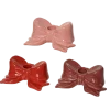 Kandelaar kaars strikje keramiek rood roze bruin keramiek per stuk