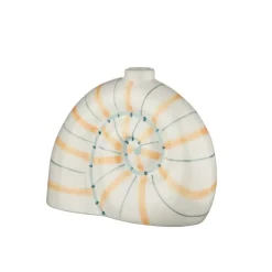 Kandelaar schelp oranje/blauw