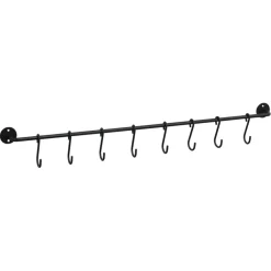 Kapstok 8 haken Mia zwart ijzer 600 mm