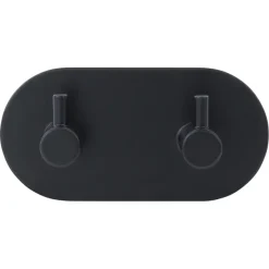 Kapstok 2 haken Milo zwart ijzer 95 mm 2 stuks
