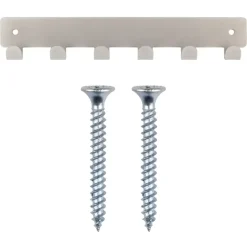 Kapstok 6 haken Petra RVS look zamak 240 mm