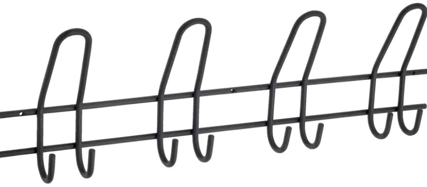 Kapstok 8 haken Ursela zwart zamak 530 mm