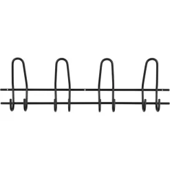 Kapstok 8 haken Ursela zwart zamak 530 mm