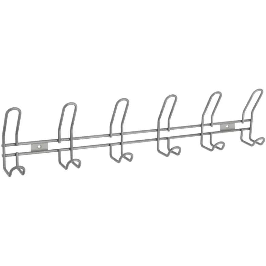 Kapstok 6 haken William grijs zamak 603 mm